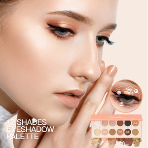 12 Shades Eyeshadow Palette - Neutral